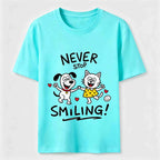 Never Stop Smiling Cat and Dog Classic T-Shirt