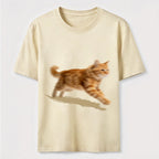 PetTaxClub Orange Tabby Cat Running Classic T-Shirt