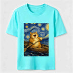 Paddle Under the Stars Cat Classic T-Shirt