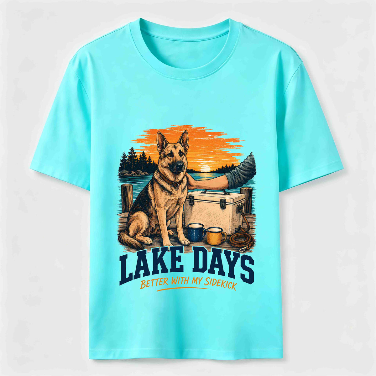 PetTaxClub Lake Days German Shepherd Sidekick Classic T-Shirt