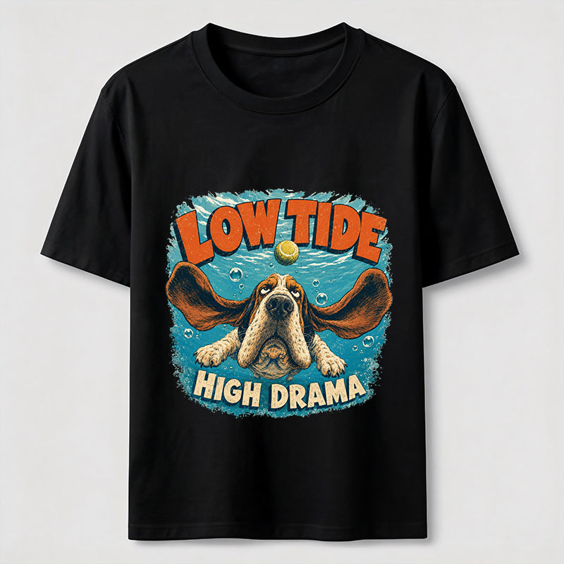 PetTaxClub Low Tide High Drama Basset Hound Classic T-Shirt