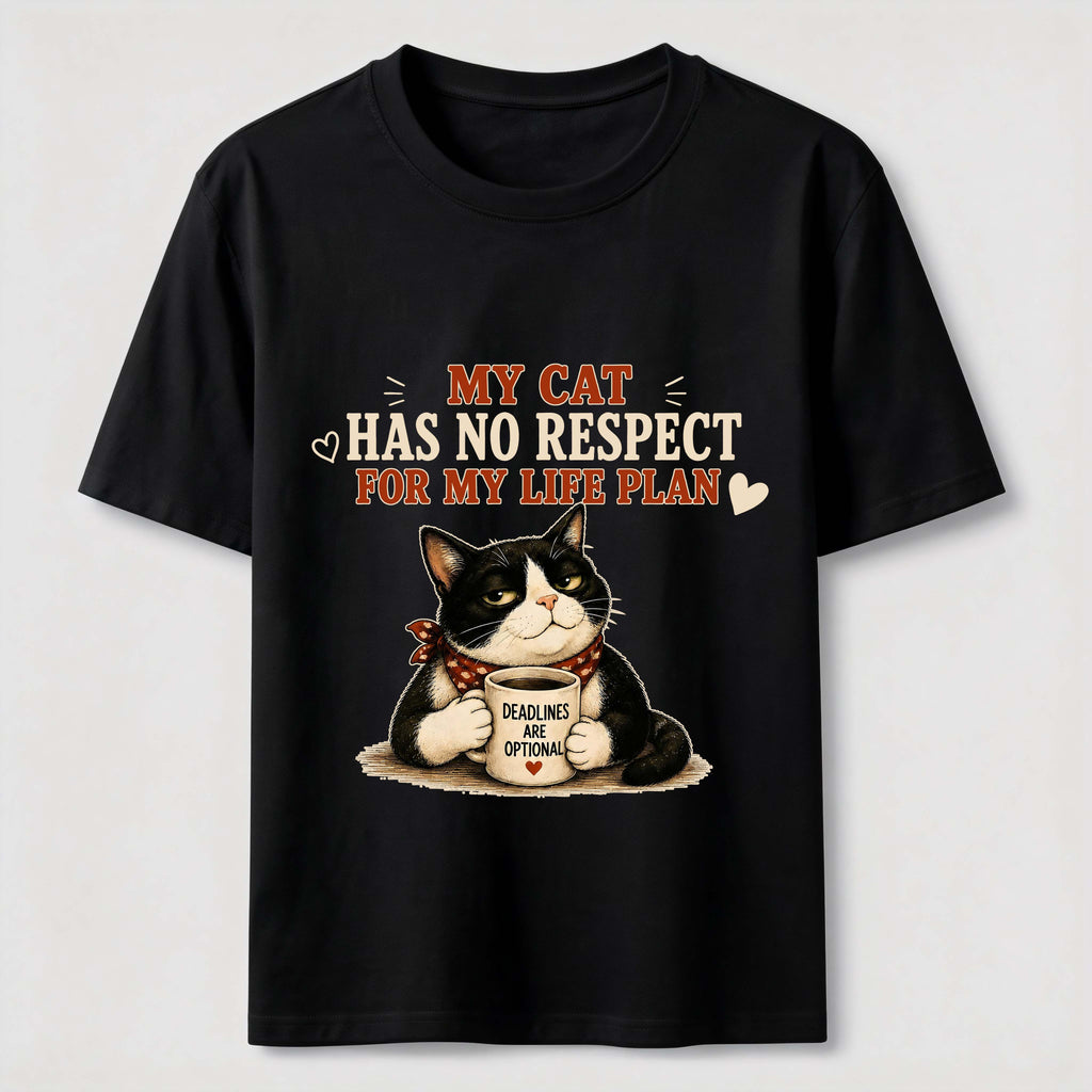 No Respect for My Life Plan Cat Classic T-Shirt