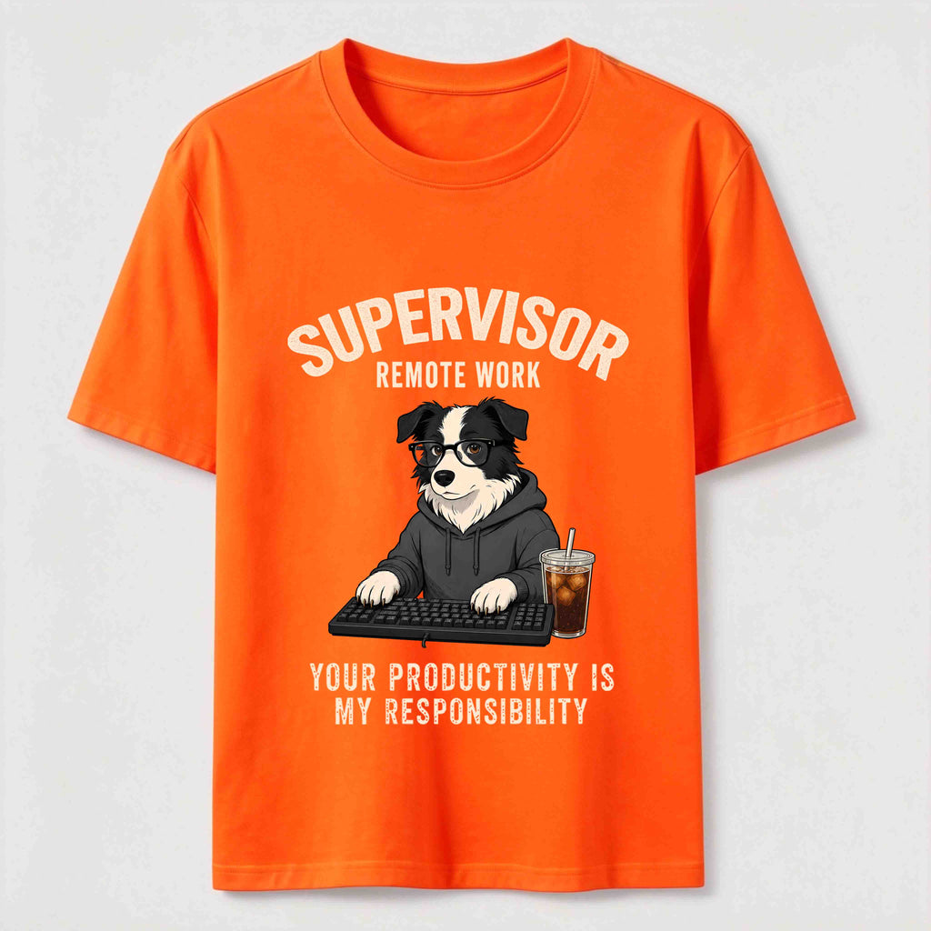 PetTaxClub Remote Work Supervisor Border Collie Classic T-Shirt
