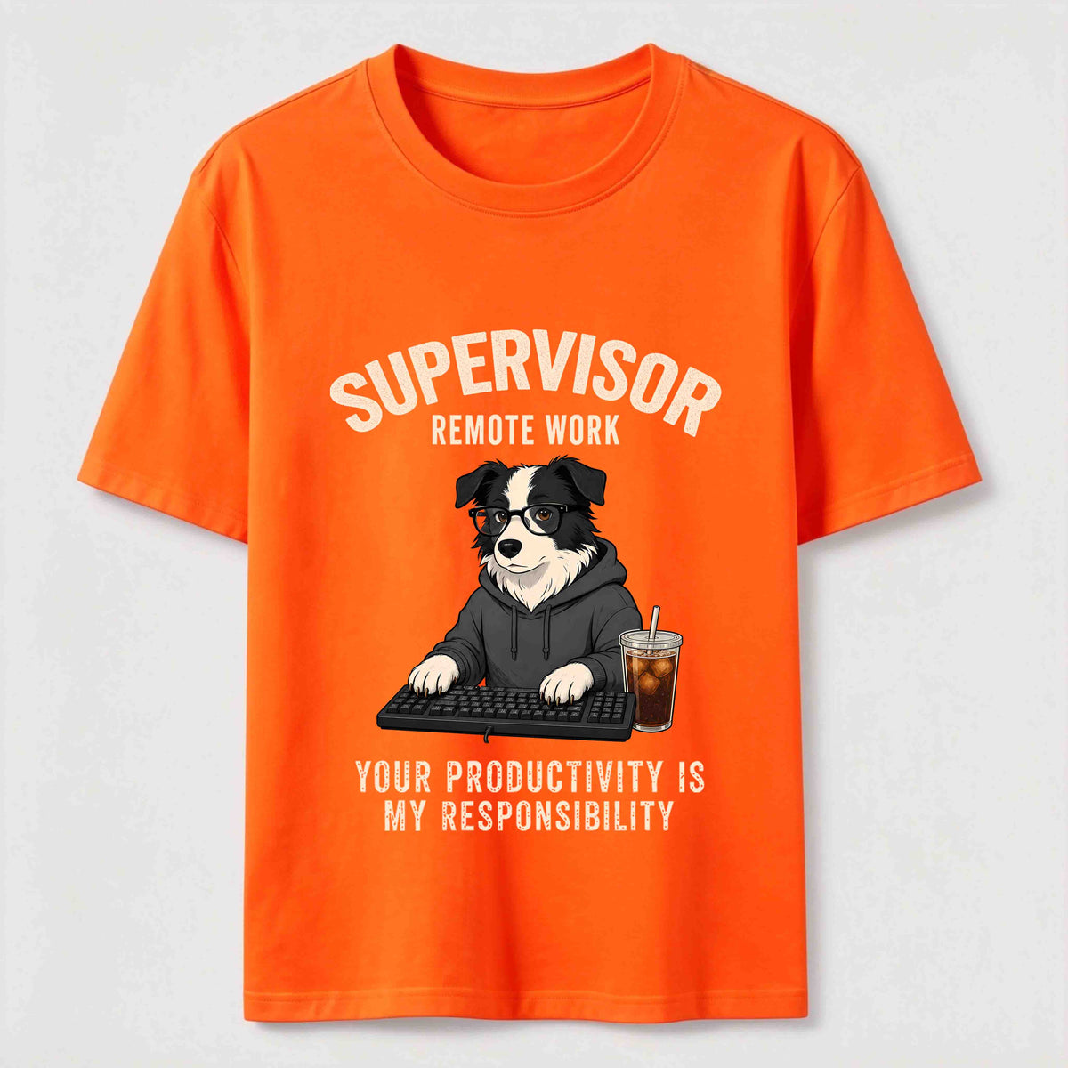 PetTaxClub Remote Work Supervisor Border Collie Classic T-Shirt