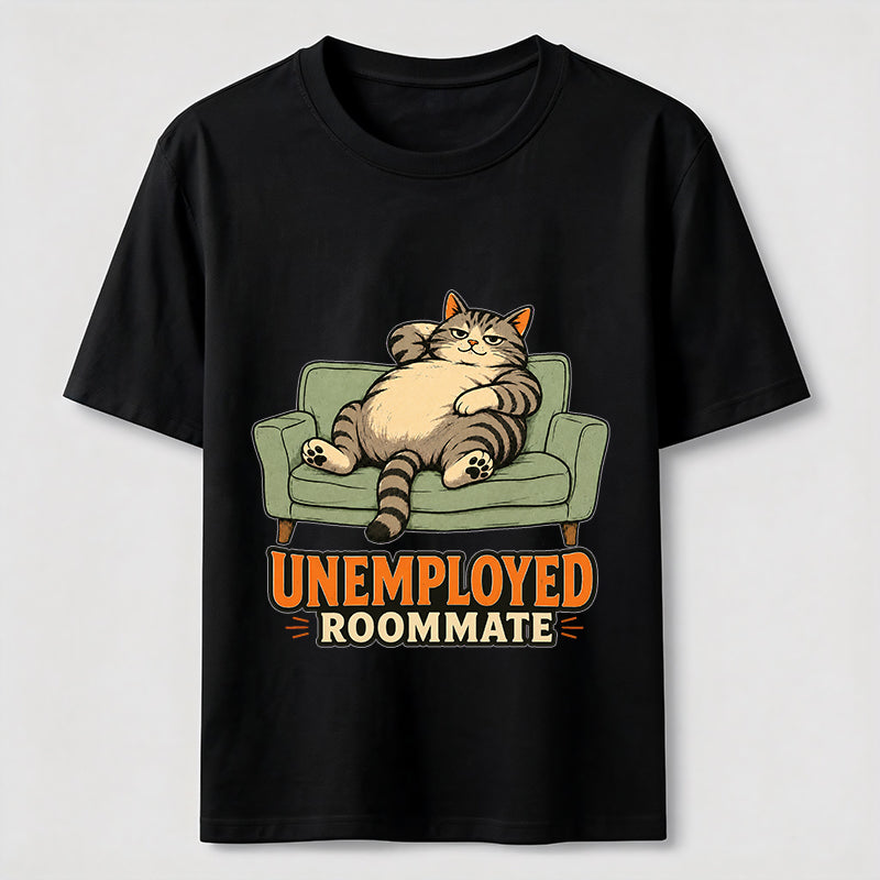 Unemployed Roommate Cat Classic T-Shirt
