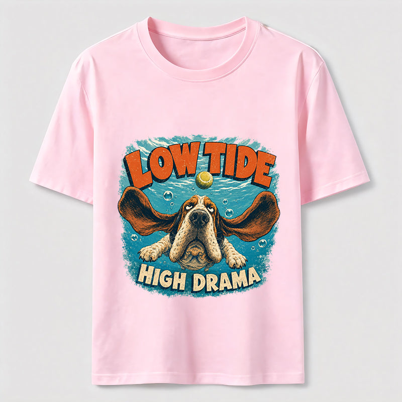 PetTaxClub Low Tide High Drama Basset Hound Classic T-Shirt
