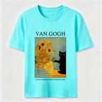 PetTaxClub Van Gogh Sunflowers Black Cat Classic T-Shirt