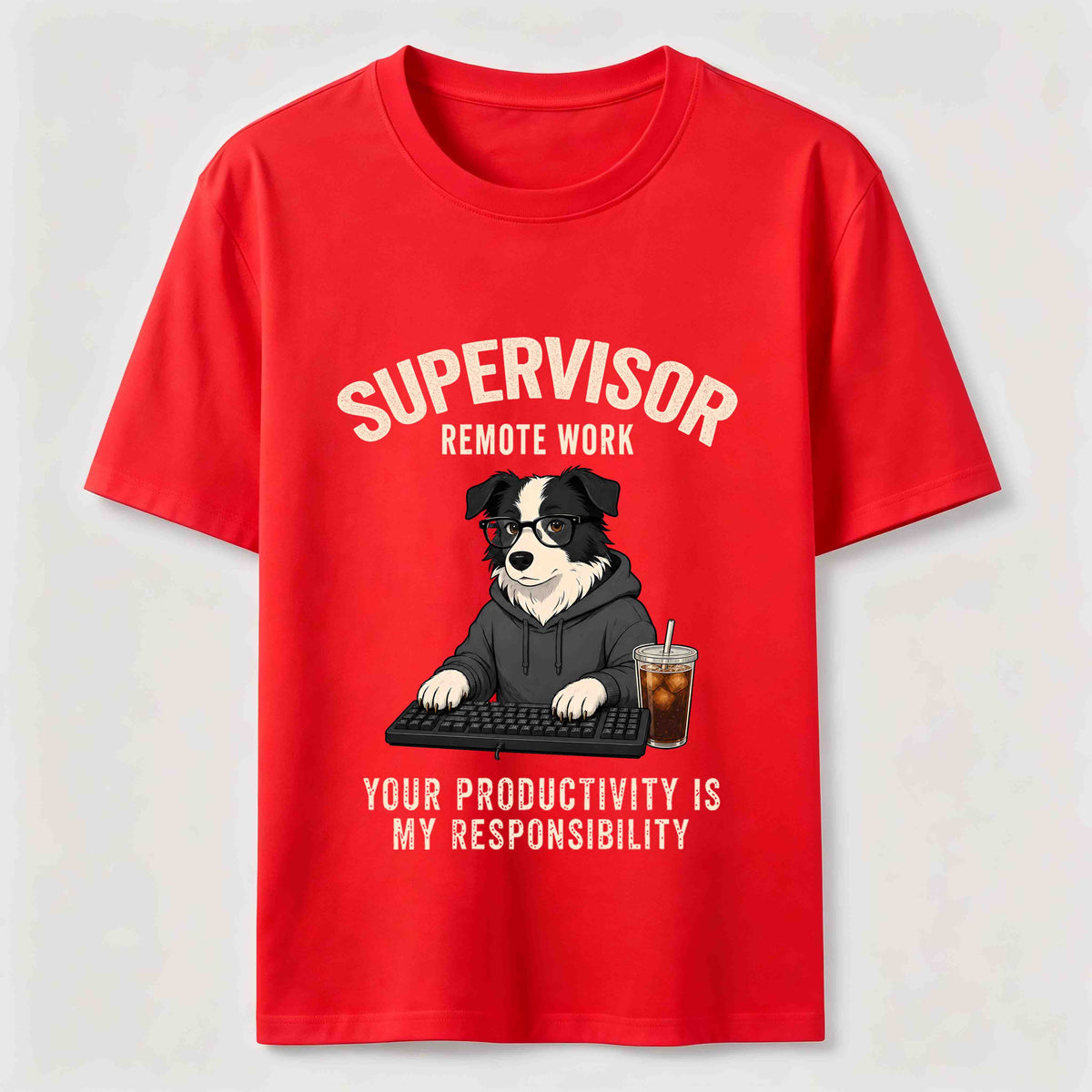 PetTaxClub Remote Work Supervisor Border Collie Classic T-Shirt