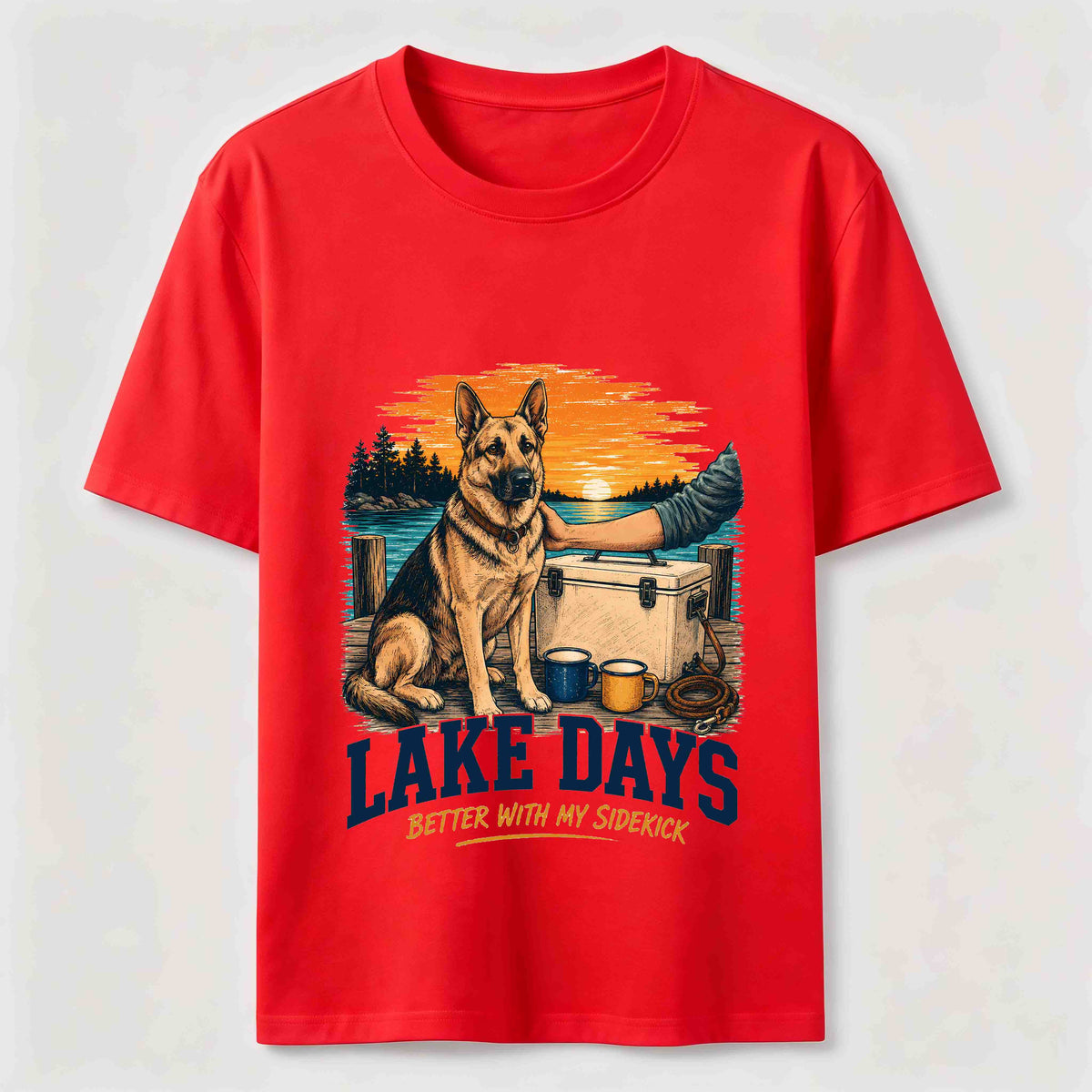 PetTaxClub Lake Days German Shepherd Sidekick Classic T-Shirt