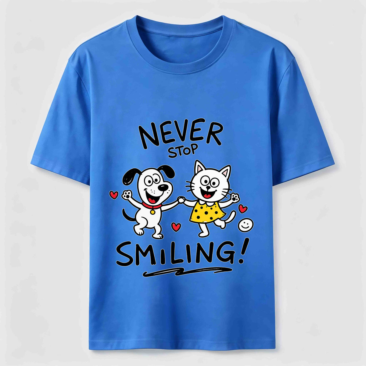 Never Stop Smiling Cat and Dog Classic T-Shirt