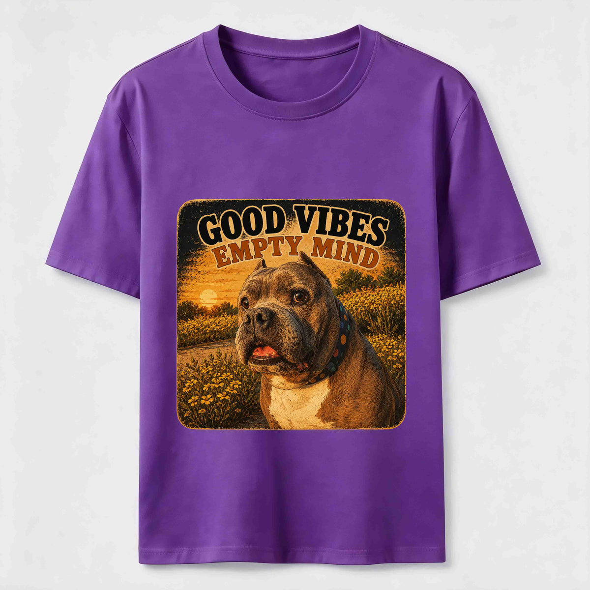 Good Vibes Empty Mind Bully Dog Classic T-Shirt