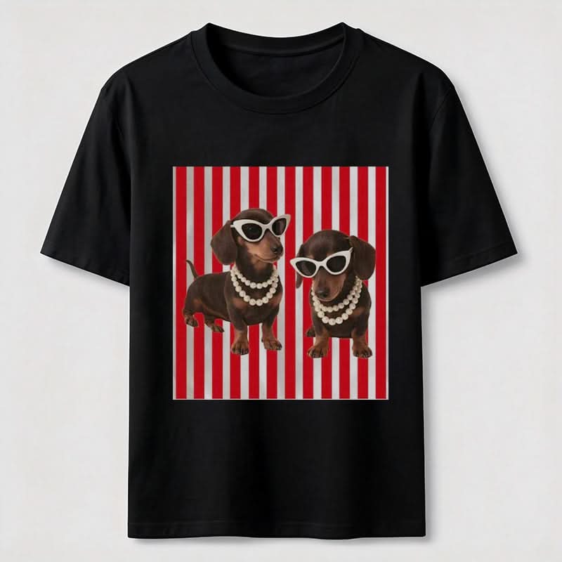 PetTaxClub Cool Dachshund Sunglasses Classic T-Shirt