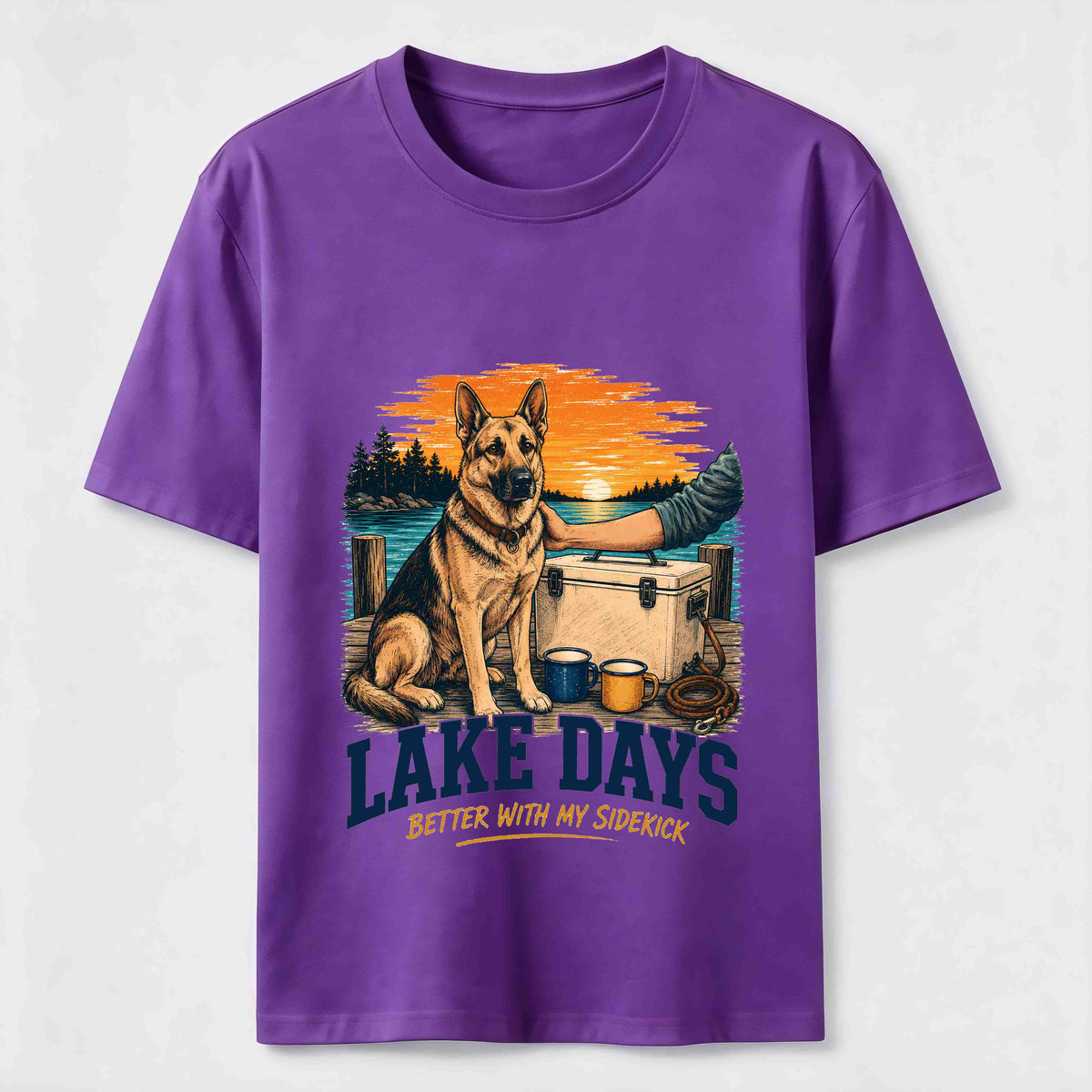 PetTaxClub Lake Days German Shepherd Sidekick Classic T-Shirt