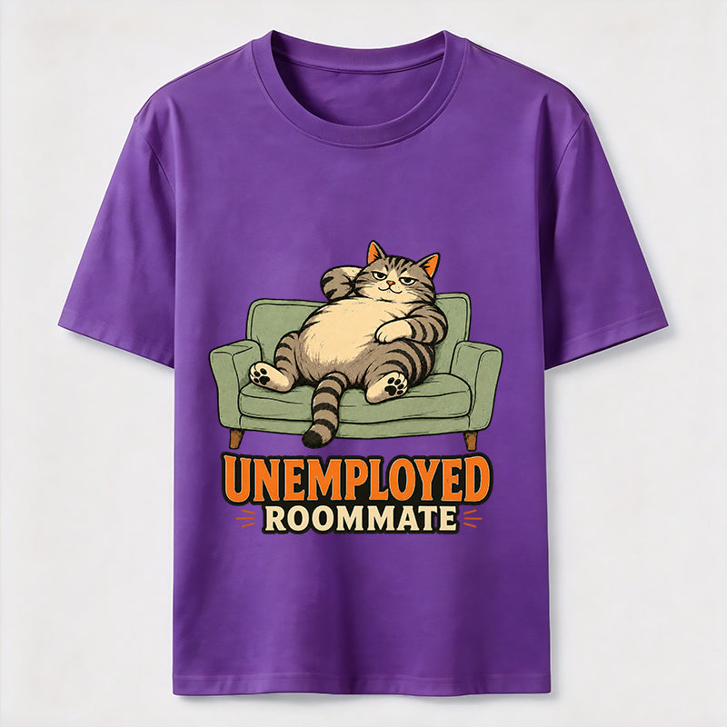 Unemployed Roommate Cat Classic T-Shirt
