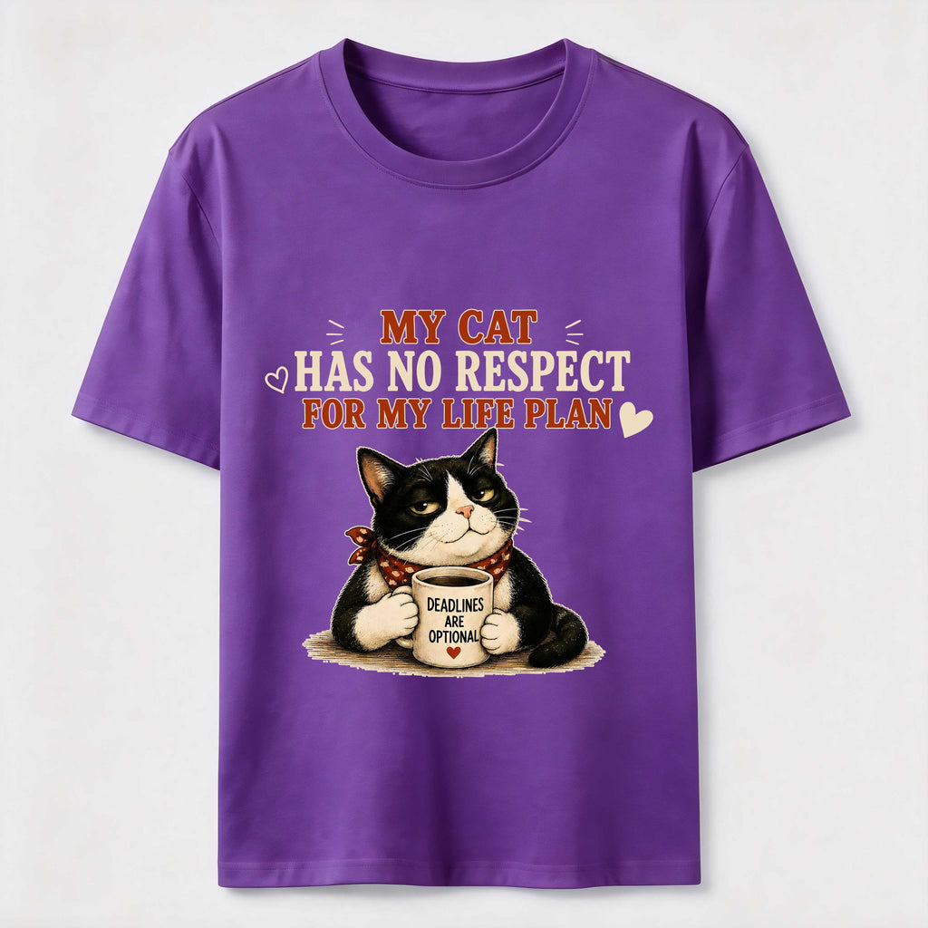 No Respect for My Life Plan Cat Classic T-Shirt