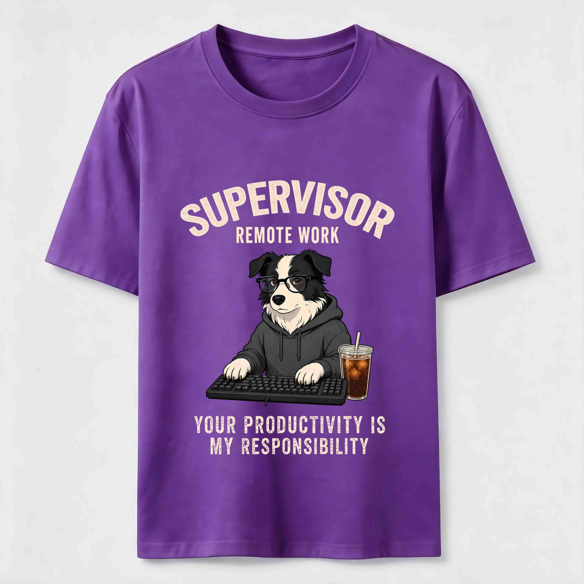 PetTaxClub Remote Work Supervisor Border Collie Classic T-Shirt